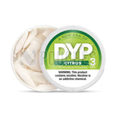 Open Box Citrus DYP Nicotine Pouches 3mg